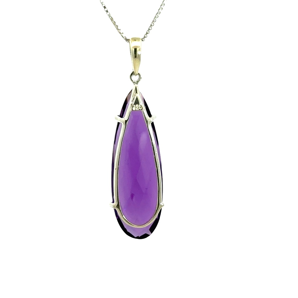 Amethyst Pendant In Sterling Silver