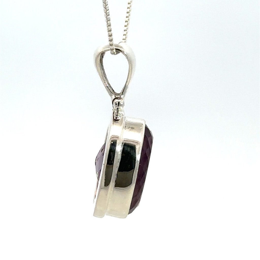 Amethyst Pendant In Sterling Silver