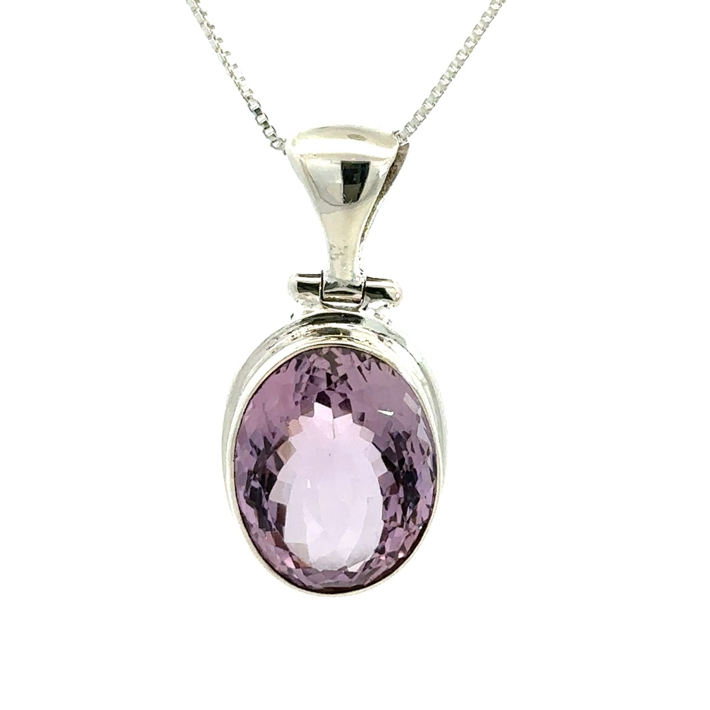 Amethyst Pendant In Sterling Silver
