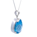 Blue Topaz Pendant In Sterling Silver