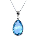 Blue Topaz Pendant In Sterling Silver