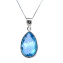 Blue Topaz Pendant In Sterling Silver