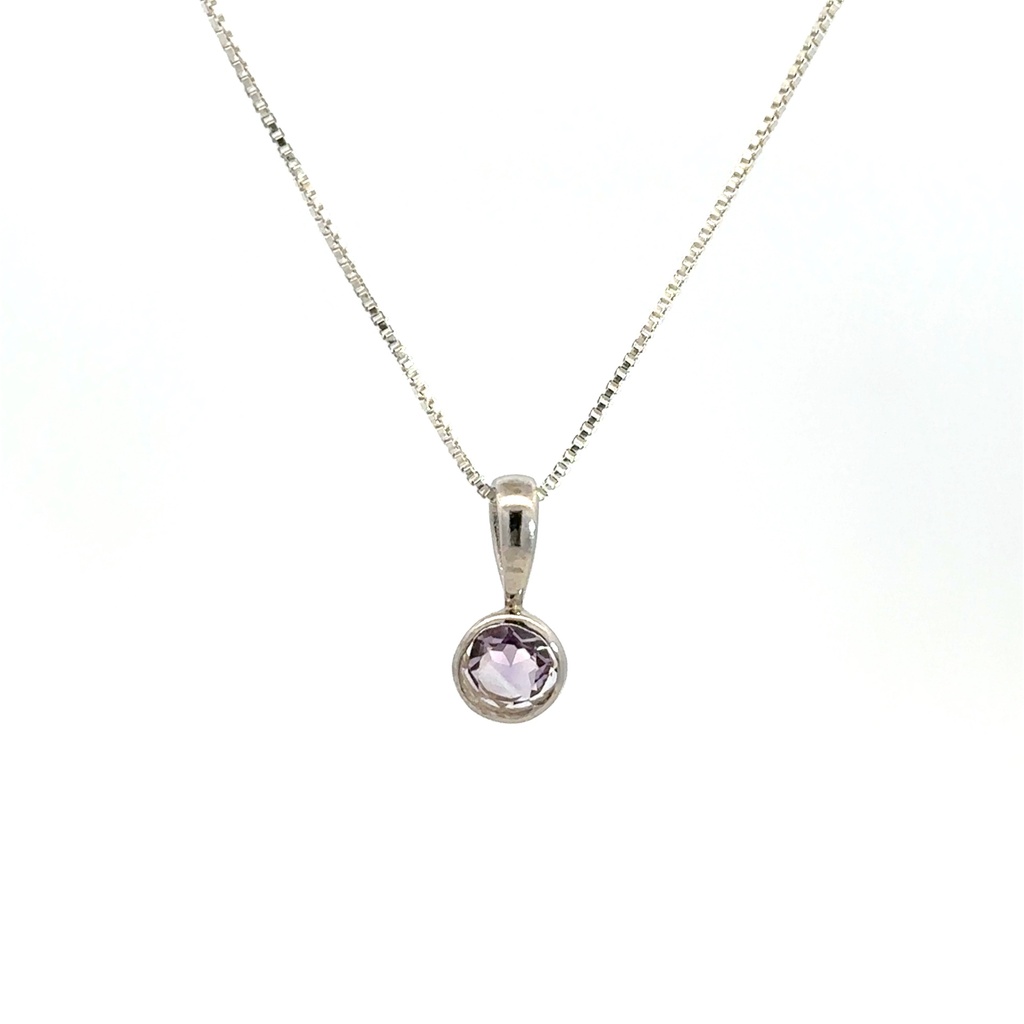 Amethyst Pendant In Sterling Silver
