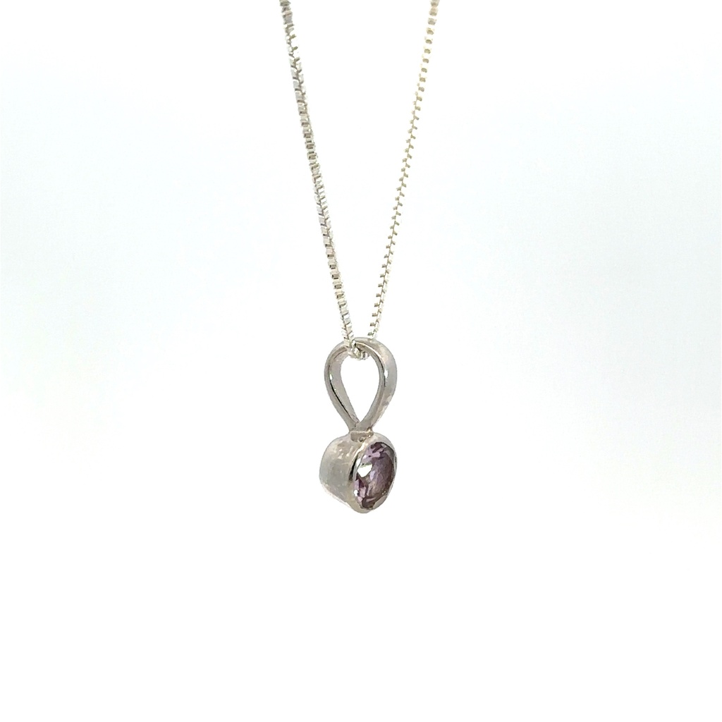 Amethyst Pendant In Sterling Silver