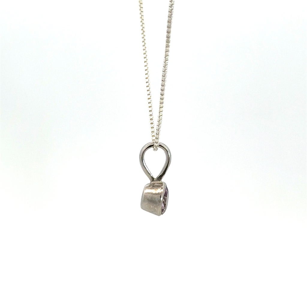 Amethyst Pendant In Sterling Silver