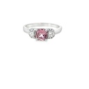 Pink Tourmaline And Diamond 18ct White Gold Ring