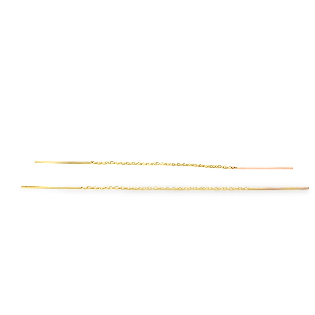 Thread Earrings In 9ct Yellow Gold