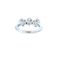 Cubic zirconia with tapered baguettes either side ring, in silver