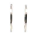 Huggie Earring In Sterling Silver 33mm
