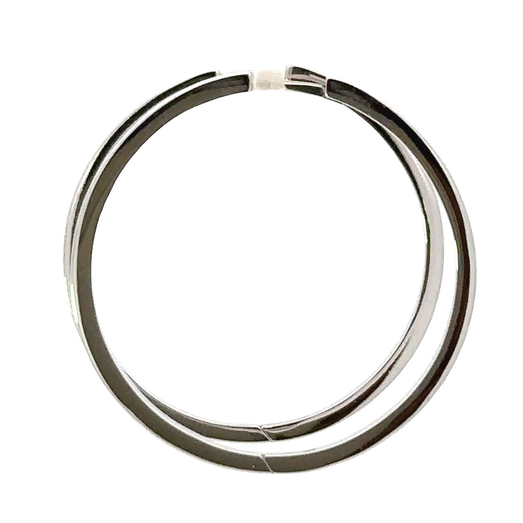 Huggie Earring In Sterling Silver 33mm