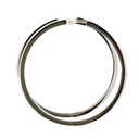 Huggie Earring In Sterling Silver 33mm