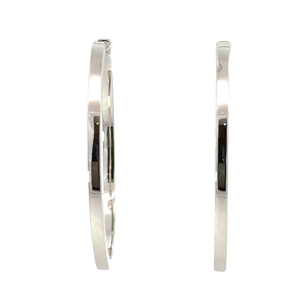 Huggie Earring In Sterling Silver 33mm