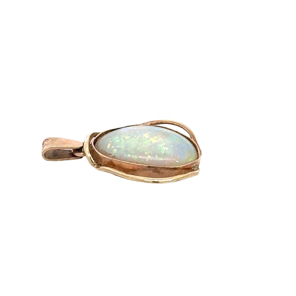 Crystal Opal Pendant In 9ct Yellow Gold