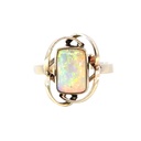 Crystal Opal Ring in 9ct Yellow Gold