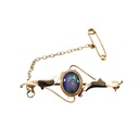 Triplet Opal Brooch In 9ct Yellow Gold