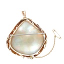 Solid Opal Brooch In 9ct Yellow Gold