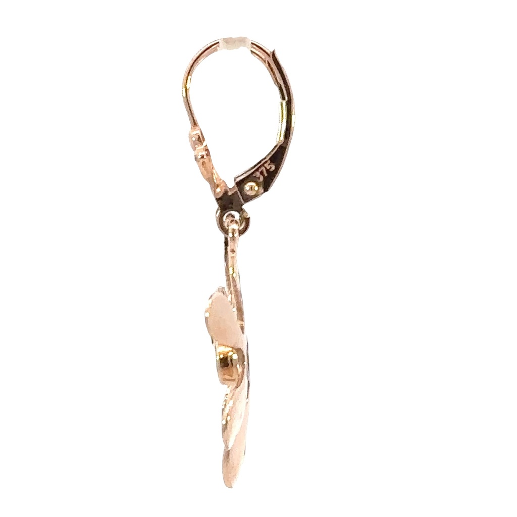 Pearl Earrings In 9ct Rose Gold With Flower Detail