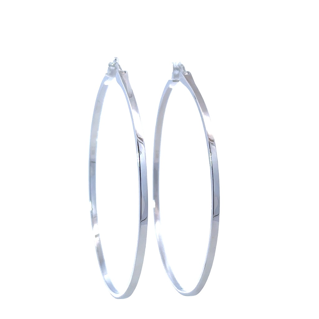 Sterling Silver Square Hoop Earrings