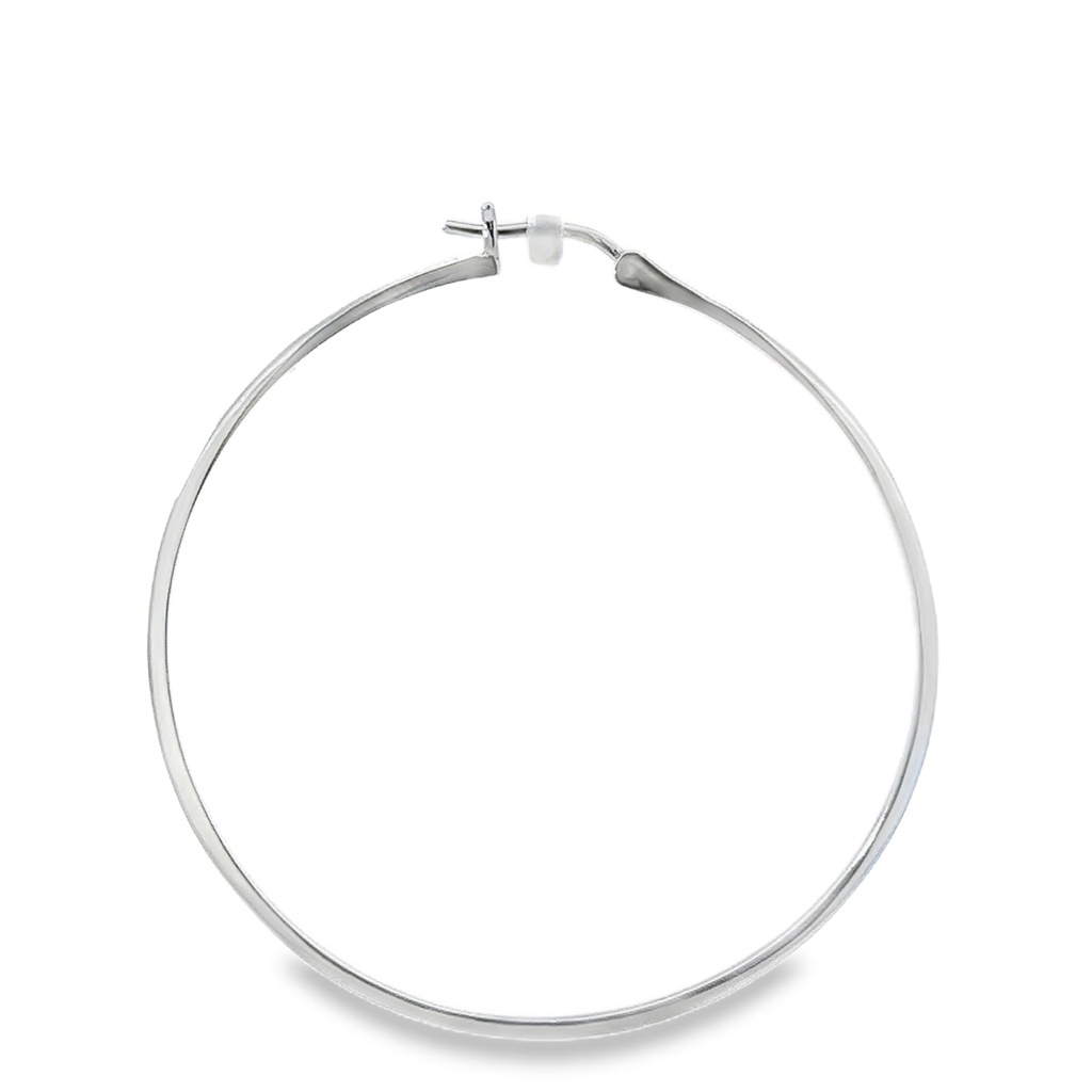 Sterling Silver Square Hoop Earrings