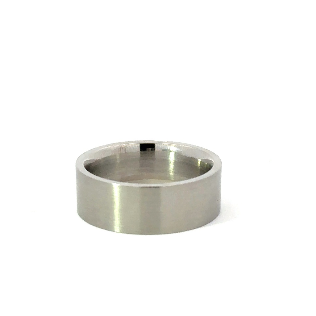 Stainless Steel Mens Satin Ring