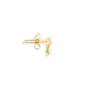 Solid Crystal Opal Earrings I Yellow Gold Plated