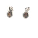 Solid Boulder Opal Earrings In Sterling Silver