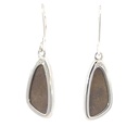 Solid Boulder Opal Earrings In Sterling Silver