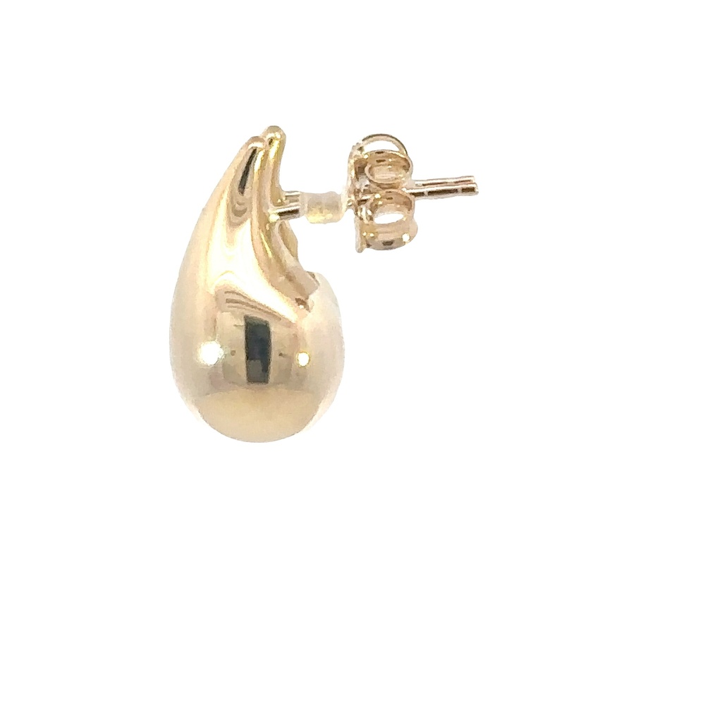 Stud Earrings | Bold Tear Drop In 9K Yellow Gold