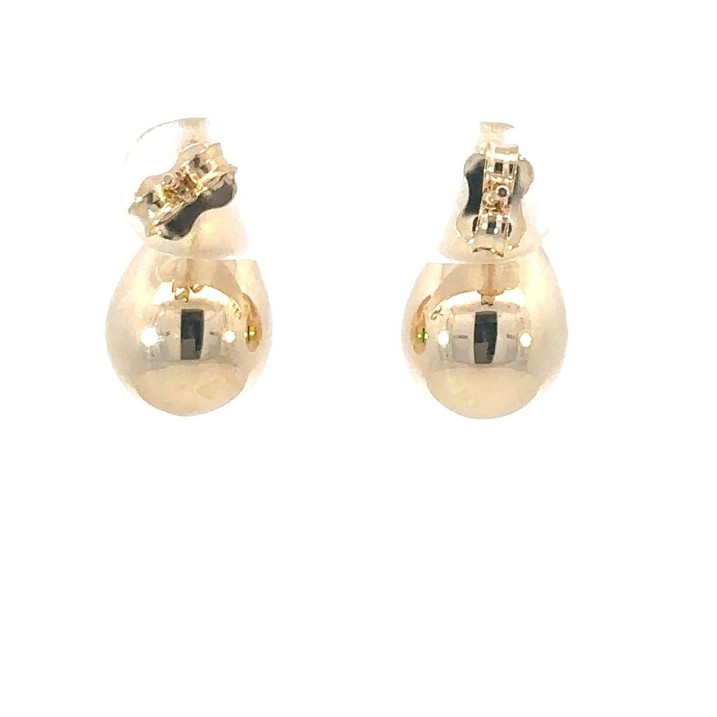 Stud Earrings | Bold Tear Drop In 9K Yellow Gold