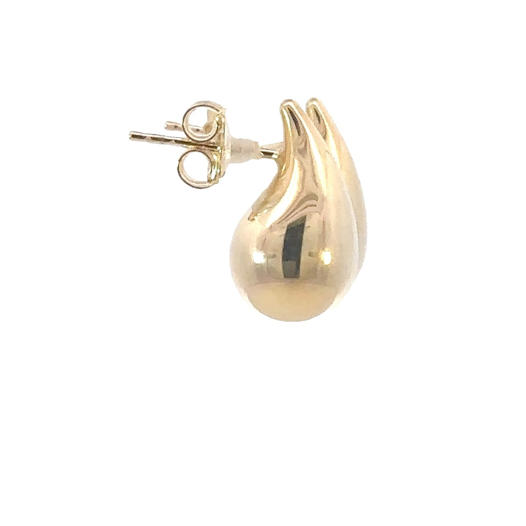 Stud Earrings | Bold Tear Drop In 9K Yellow Gold