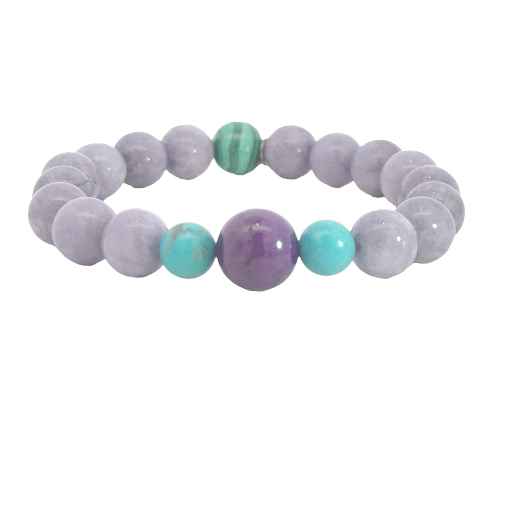 Dyed Agate Stone Bead Bracelet