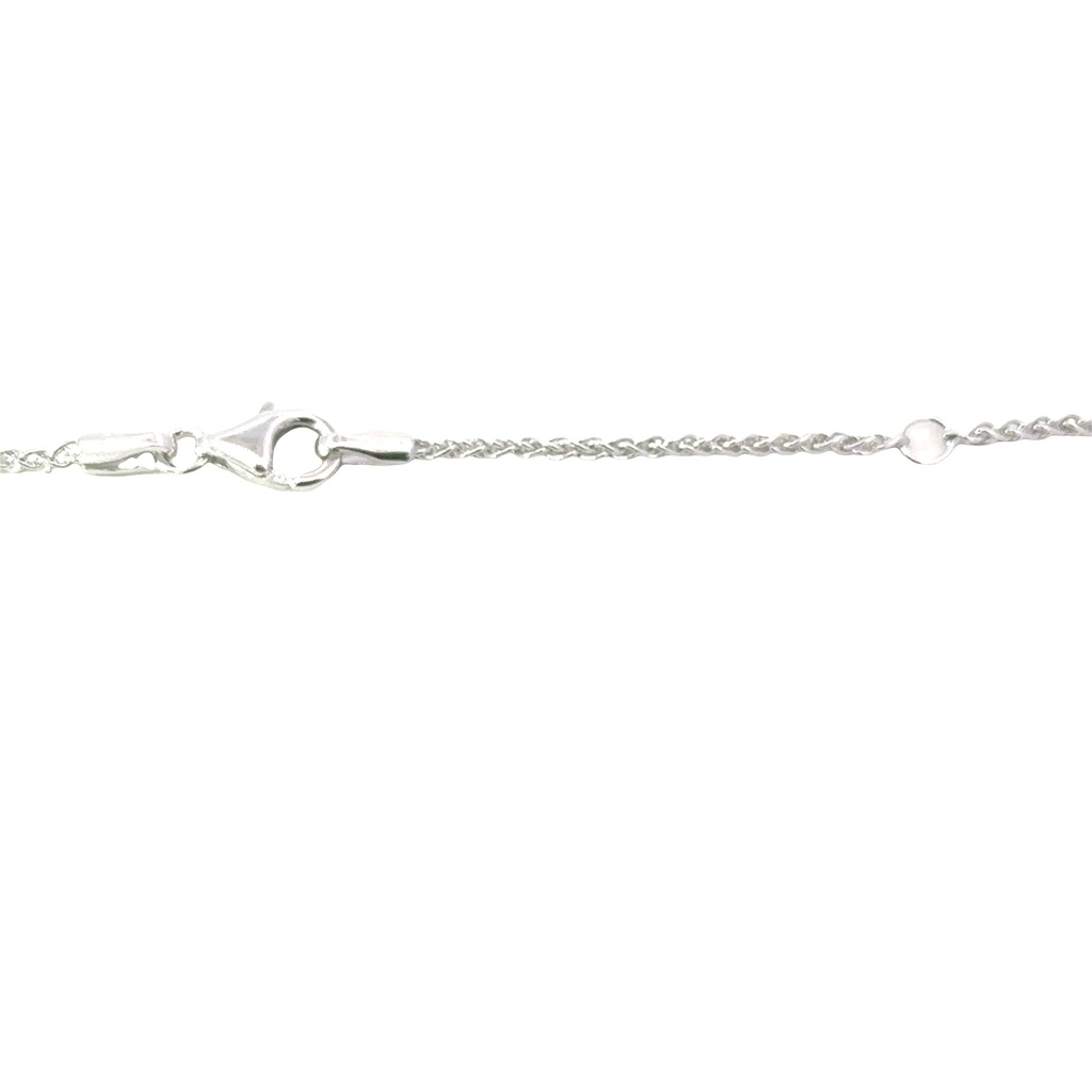 Sterling Silver 42+3cm Wheat Chain