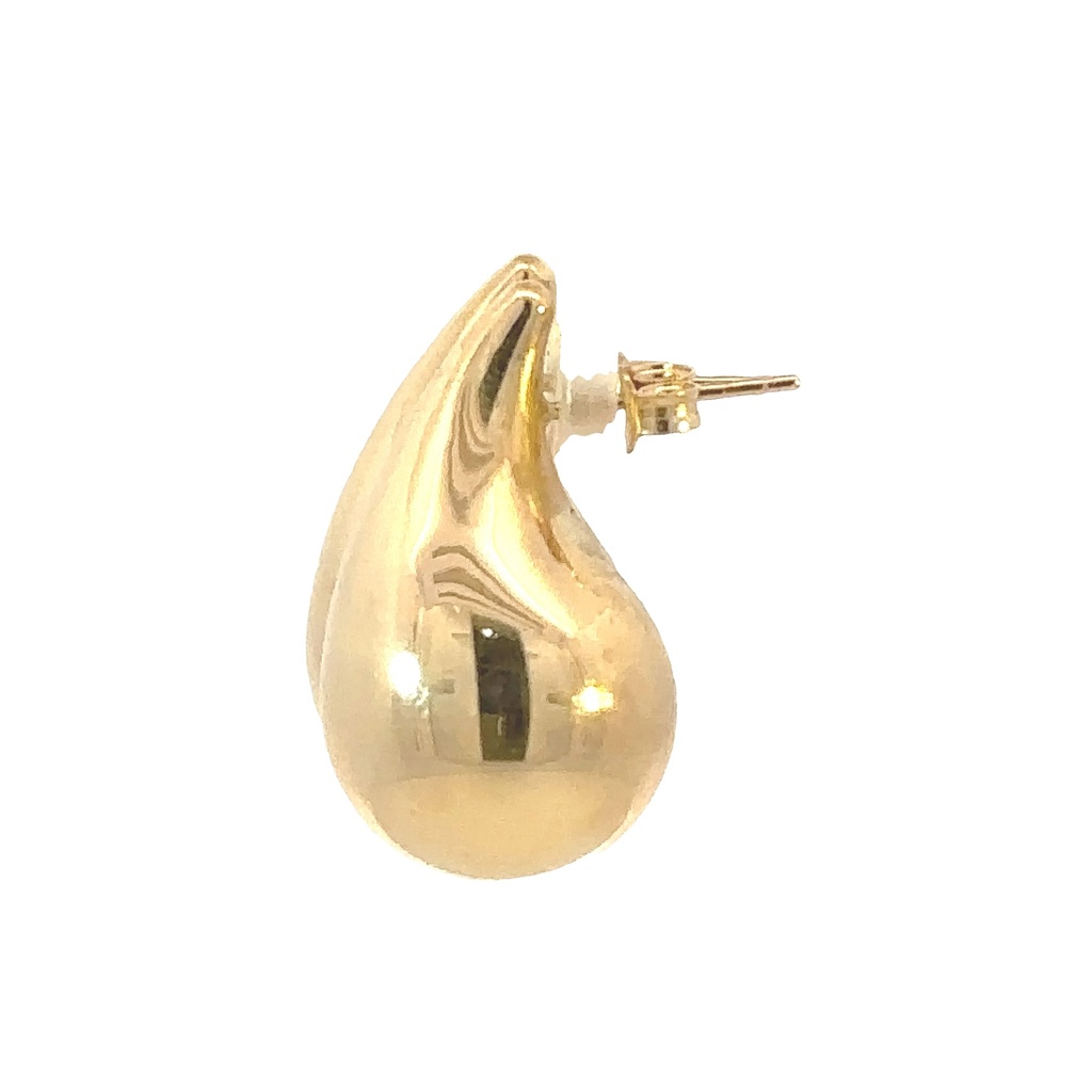 Stud Earrings | Bold Tear Drop In 9K Yellow Gold