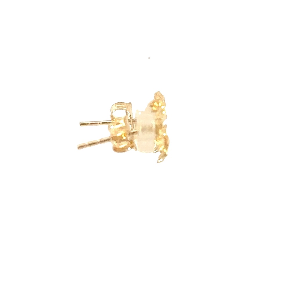 Stud Earrings | Flower Studs In 9ct Yellow Gold