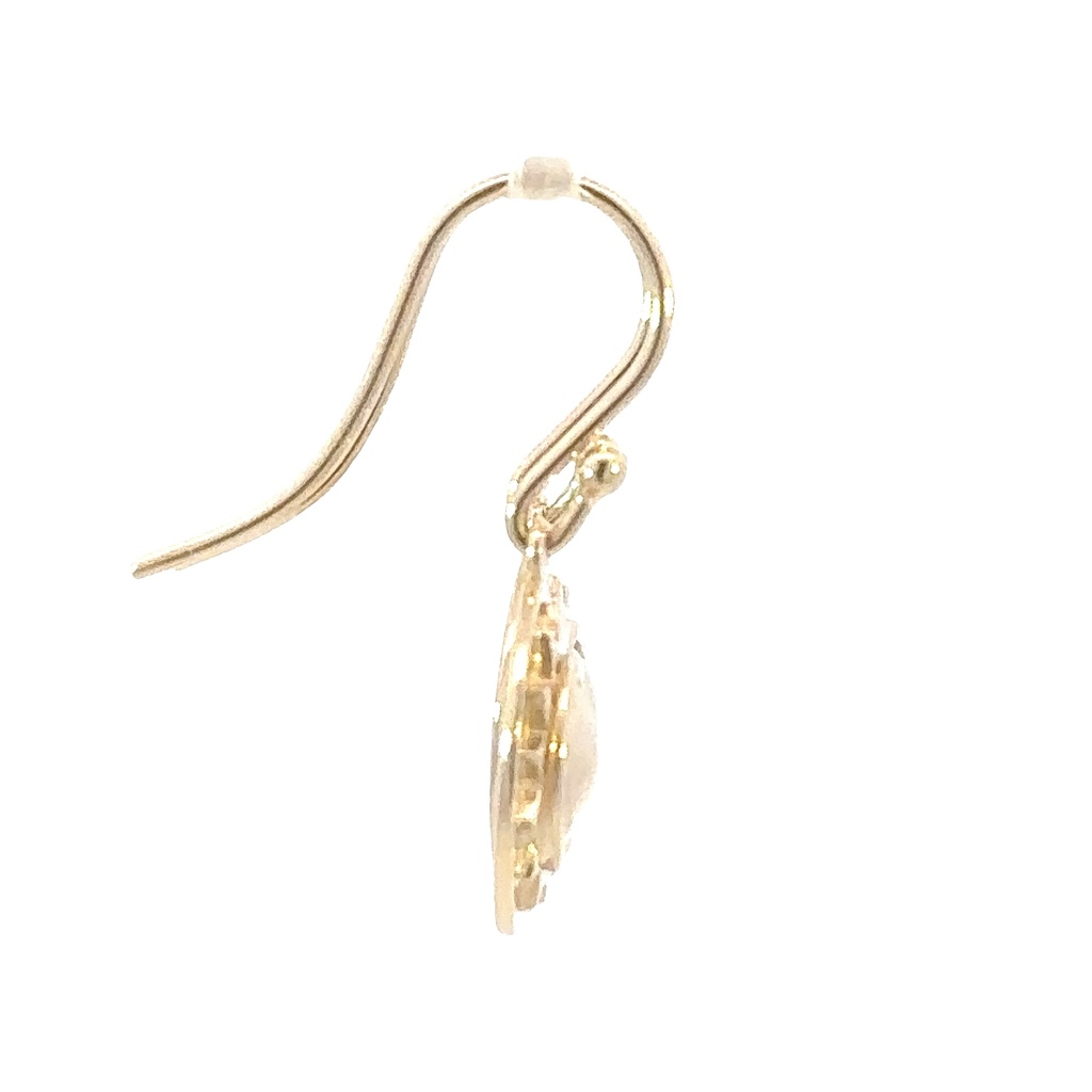 Earring Drops|Sunburst In 9K Gold