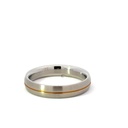 Stainless Steel Mens Satin Cubic Zirconia Ring