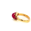 18ct Rose Ruby & Argyle Diamond Ring