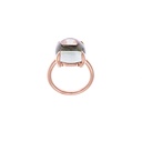 18ct Rose Gold Cabochon Green Quartz Ring
