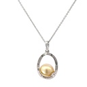 18ct White Gold Pendant South Sea Pearl & Diamond