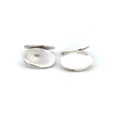Double Oval Silver Cufflinks