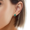 Sterling Silver 4-claw Triplet Oval Opal Earrings