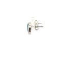 Sterling Silver 4-claw Triplet Oval Opal Earrings