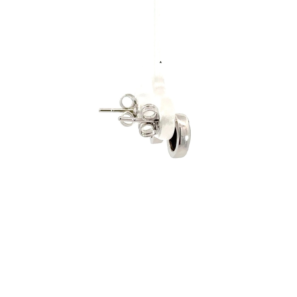 Sterling Silver 4-claw Triplet Oval Opal Earrings