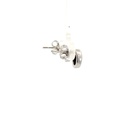 Sterling Silver 4-claw Triplet Oval Opal Earrings