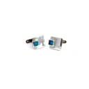 Sterling Silver Opal Cufflinks