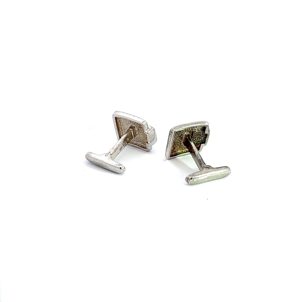 Sterling Silver Opal Cufflinks