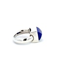 Silver Oval Cabochon Lapis Lazuli Ring