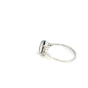 Silver Triplet Opal Ring with Blue & Green Colours