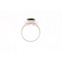 18ct White Gold Blue Green Tourmaline Ring