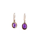 9ct Rose Gold Amethyst Earrings